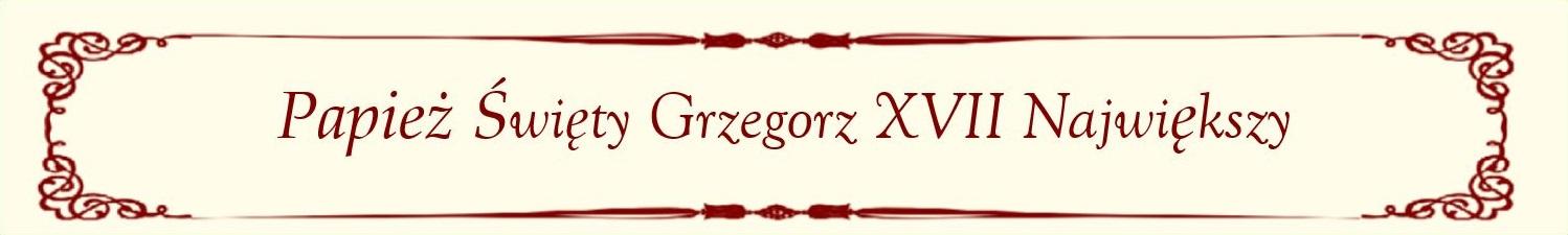 St. Pope Gregory - Polish